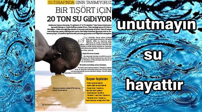 BİR TİŞÖRT İÇİN 20 TON SU GİDİYOR