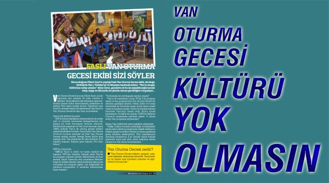 Van Oturma Gecesi kültürünü unutmayalım