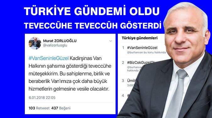 Vali Zorluğlu Twitter’da zirvedeydi