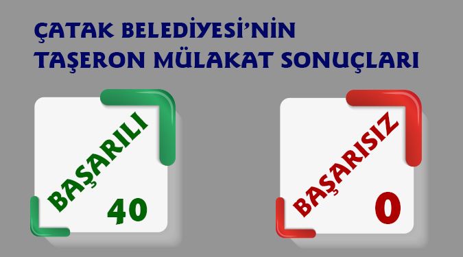 Çatak taşeron sonuçları