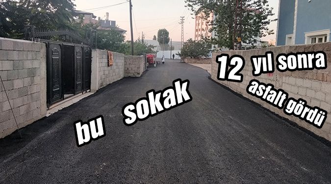 Sokağımıza asfalt geldi