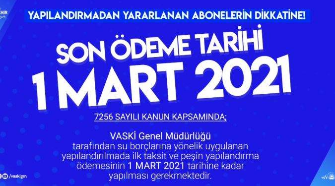 1 MART 2021 SON TARİH!