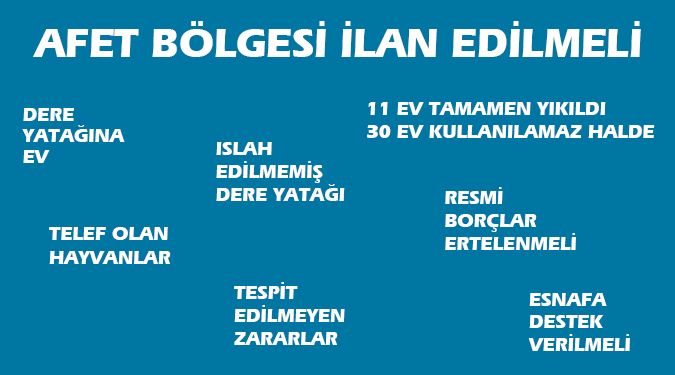 AFET BÖLGESİ İLAN EDİLSİN ÇAĞRISI