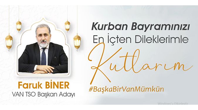 FARUK BİNER BAYRAMINIZI KUTLAR