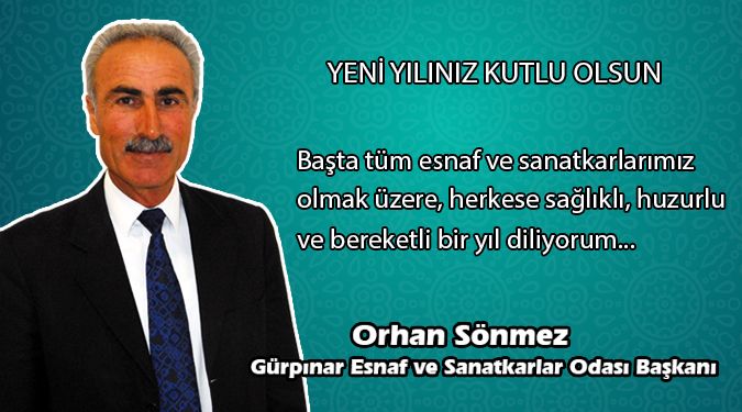 BAŞKAN SÖNMEZ YENİ YILINIZI KUTLAR