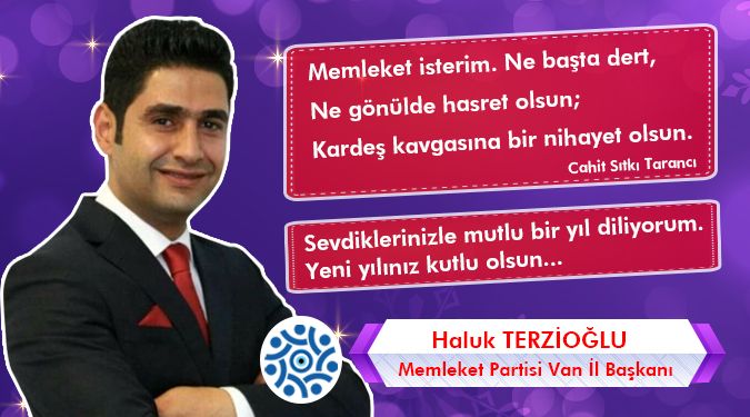 BAŞKAN TERZİOĞLU YENİ YILINIZI KUTLAR