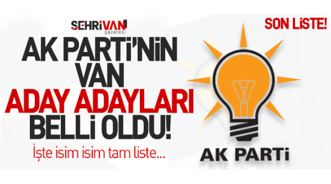 AK PARTİ VAN MİLLETVEKİLİ..!