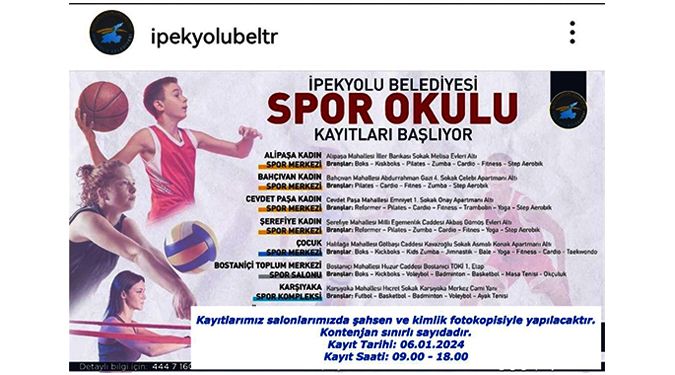 7'DEN 70'E SPOR OKULU