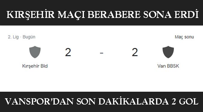 2-2 SONA ERDİ