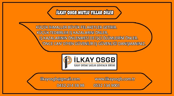 İLKAY OSGB YENİ YILINIZI KUTLAR