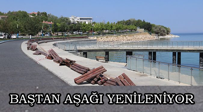 EDREMİT KENT MEYDANI YENİLENİYOR