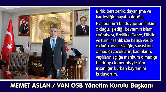 BAŞKAN ASLAN BAYRAMINIZI KUTLAR